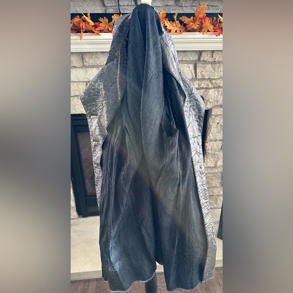 ✨VTG✨GANTOS BLOUSE BLAZER Silver Metallic Women Size Small 🪩 - Picture 15 of 16